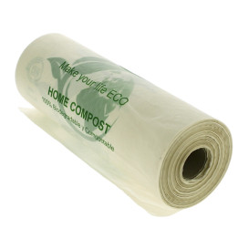 Rolo de Sacos Plasticos sem alças Bio Home Compost 25x37cm (3.000 Uds)