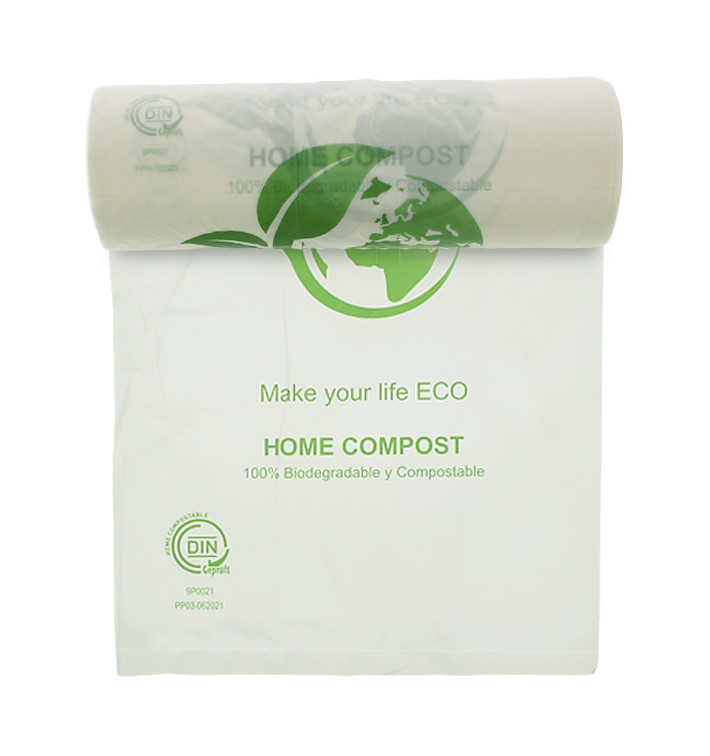 Rolo de Sacos Plasticos sem alças Bio Home Compost 30x40cm (3.000 Uds) Rolo de Sacos Plasticos sem alças Bio Home Compost 30x40cm (3.000 Uds)