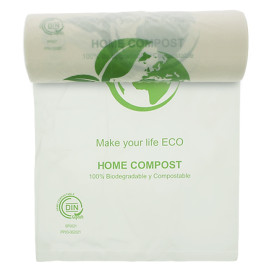 Rolo de Sacos Plasticos sem alças Bio Home Compost 30x40cm (500 Uds)