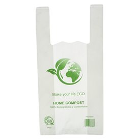 Saco Plastico Alça Bio Home Compost 30x40 cm (100 Uds)