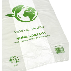 Saco Plastico Alça Bio Home Compost 40x50 cm (100 Uds)