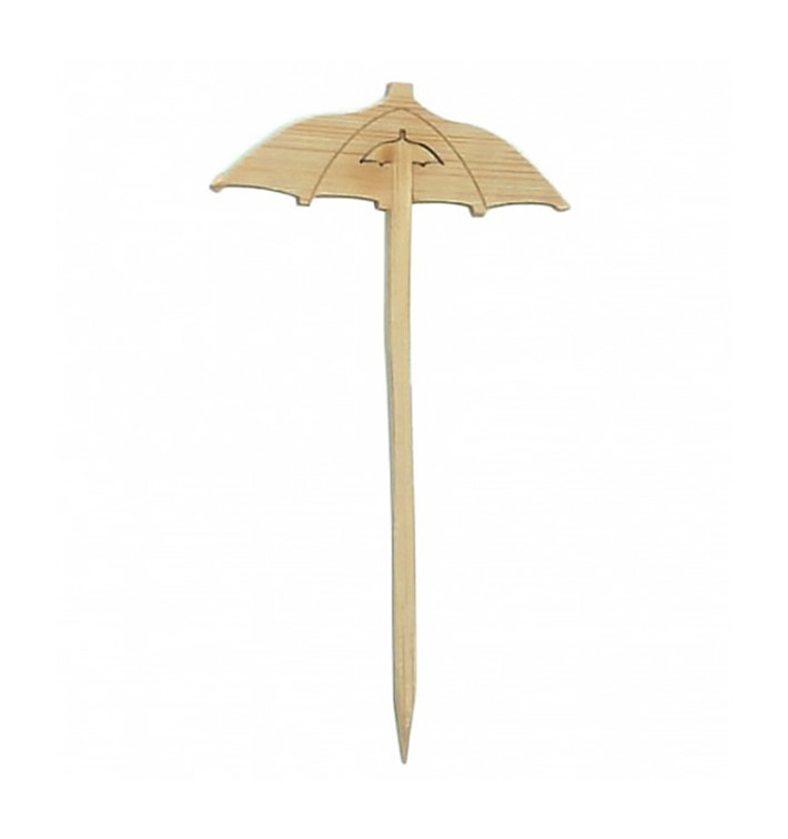 Pick Bambu Decorado Guarda-sol 90mm (10000 Unidades) Pick Bambu Decorado Guarda-sol 90mm (10000 Unidades)