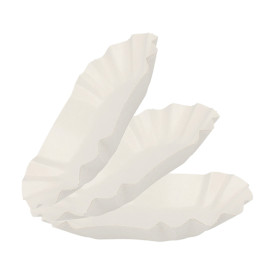 Bandeja de Cartão Oval Plastificada 16,5x10x3,5cm (250 Uds)