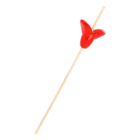 Pick Bambu Decorado Lírios 120mm (100 Unidades)