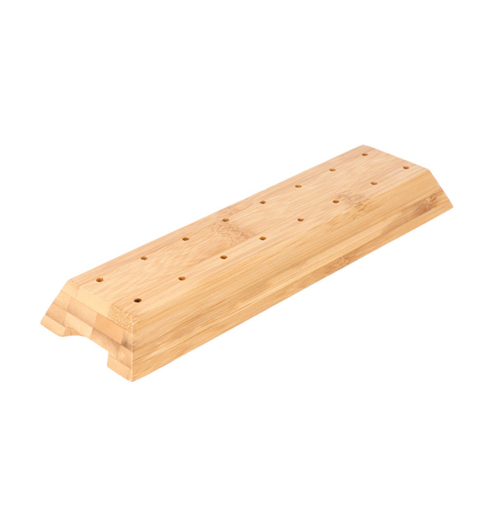 Suporte de Bambu para Picks marrom 20x6x2cm (12 Uds)