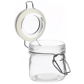 Jarra de Vidro Hermético 80 ml Ø6x7cm (48 Uds)