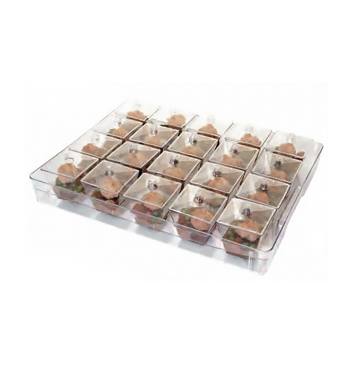 Kit Bandeja + 20 Bols Quadrados Trans. (12 Ud) Kit Bandeja + 20 Bols Quadrados Trans. (12 Ud)