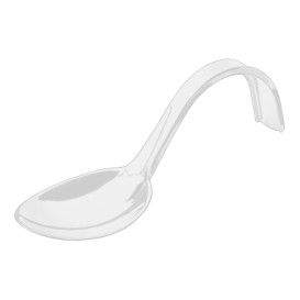 Colher Degustação Asa Curva Branco 130mm (50 Uds)