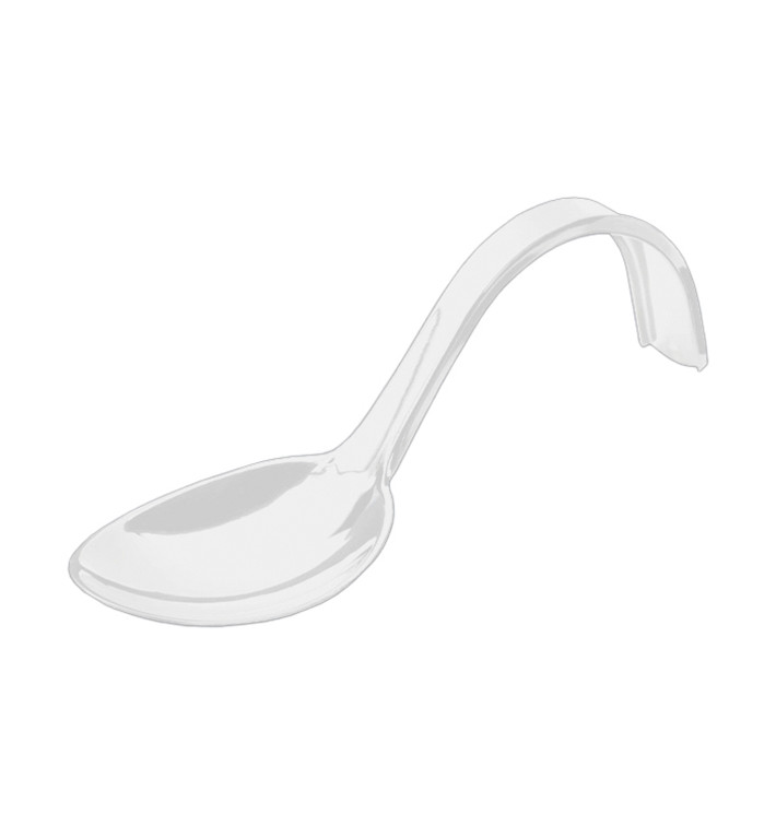 Colher Degustação Asa Curva Branco 130mm (50 Uds)
