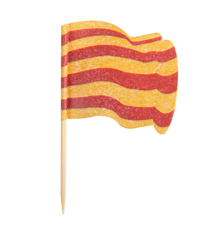 Pick Bandeira "Catalunha" 65mm (144 Uds) Pick Bandeira "Catalunha" 65mm (144 Uds)