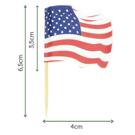 Pick Bandeira "USA" 65mm (144 Uds)