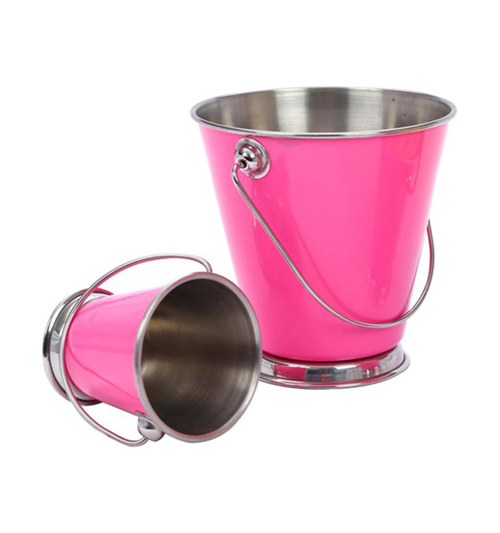 Mini Cuba de Aço Rosa Ø90x90mm (1 Ud) Mini Cuba de Aço Rosa Ø90x90mm (1 Ud)