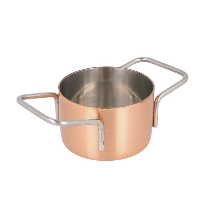 Mini Panela de Aço Cobre Ø70x45mm (1 Ud) Mini Panela de Aço Cobre Ø70x45mm (1 Ud)