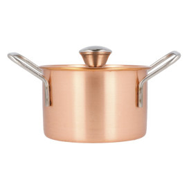 Mini Panela com Tampa de Aço Cobre Ø90x60mm (1 Ud)