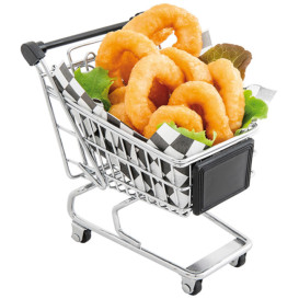 Mini Carrinho de Compras Aço 13x13,5x9,5 (1 Ud)