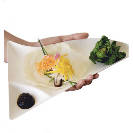 Bandeja de 2 compartimento Wasara biodegradável (200 unidades)