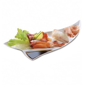 Bandeja de 2 compartimento Wasara biodegradável (200 unidades)