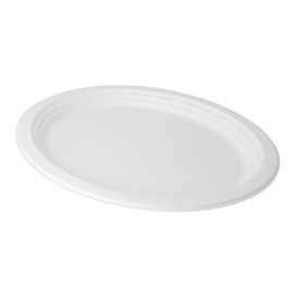 Bandeja da cana-de-açúcar Branco 320x255x21mm (50 Uds)