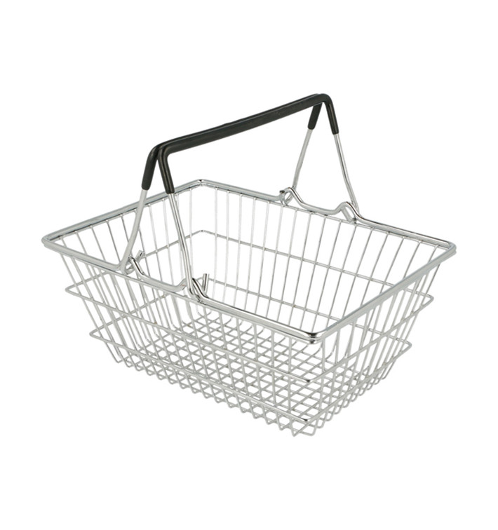 Mini Cesta de Compras Aço 18,5x13,5x9cm (1 Ud) Mini Cesta de Compras Aço 18,5x13,5x9cm (1 Ud)