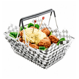 Mini Cesta de Compras Aço 18,5x13,5x9cm (1 Ud)