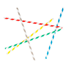 Palhinha Flexíve Papel Sortido Ø6mm 230mm (250 Uds)