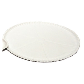 Prato Pizza de Cartão Branco Ø33cm (50 Uds)