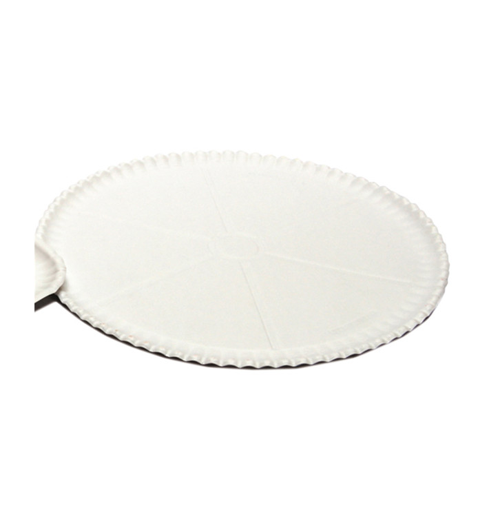 Prato Pizza de Cartão Branco Ø33cm (200 Uds) Prato Pizza de Cartão Branco Ø33cm (200 Uds)