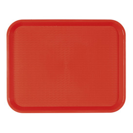 Bandeja Plastico Rigido Vermelho 30,5x41,4cm (1 Uds)