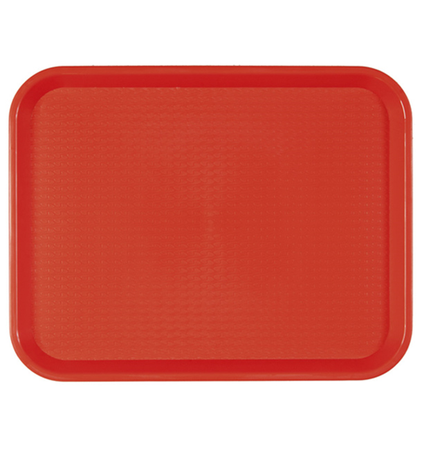 Bandeja Plastico Rigido Vermelho 30,5x41,4cm (1 Uds)