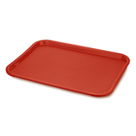 Bandeja Plastico Rigido Vermelho 35,5x45,3cm (1 Uds)