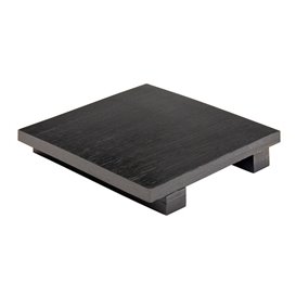 Bandeja de Bambu Preta 15x15x2,5cm (40 Uds)