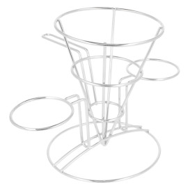 Cesta Apresentaçao de Aço 2 Recipientes Ø108x152mm (1 Ud)