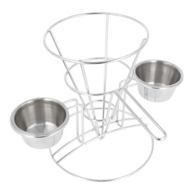 Cesta Apresentaçao de Aço 2 Recipientes Ø108x152mm (1 Ud)
