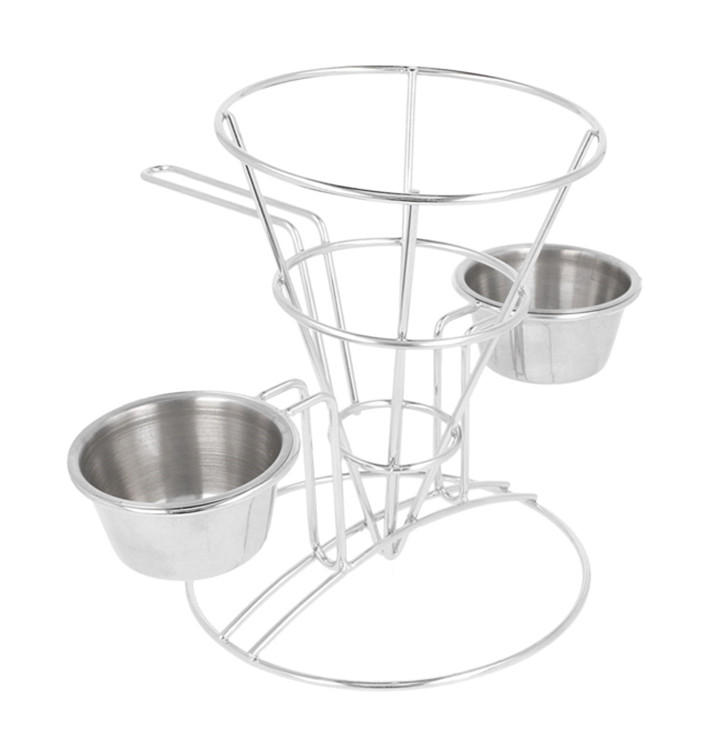 Cesta Apresentaçao de Aço 2 Recipientes Ø108x152mm (12 Uds) Cesta Apresentaçao de Aço 2 Recipientes Ø108x152mm (12 Uds)