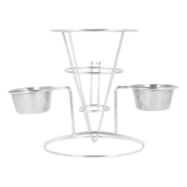 Cesta Apresentaçao de Aço 2 Recipientes Ø108x152mm (12 Uds)