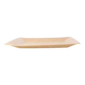 Prato de Papel Biocoated Natural Quadrado 18cm (20 Uds)