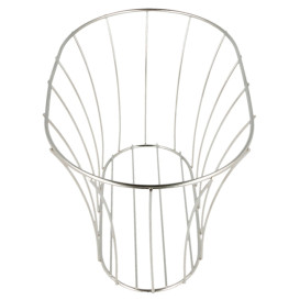 Cesta Oval en Aço Prata 210x127x127mm (1 Ud)
