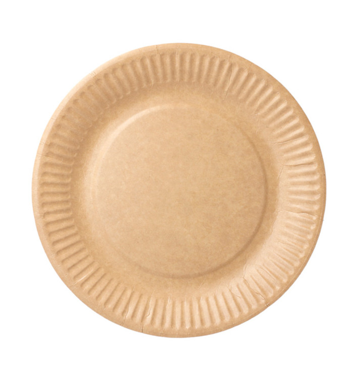 Prato de Papel Biocoated Natural Relevo Ø18 cm (20 Uds) Prato de Papel Biocoated Natural Relevo Ø18 cm (20 Uds)