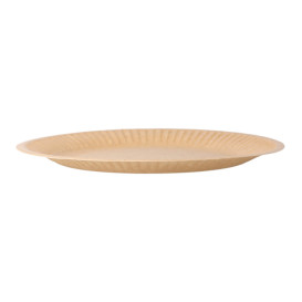 Prato de Papel Biocoated Natural Relevo Ø18 cm (20 Uds)