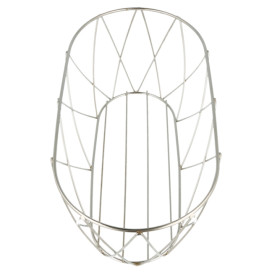 Cesta Oval en Aço Prata 255x127x102mm (1 Ud)