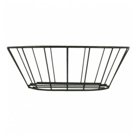 Cesta Oval en Aço Preto 216x140x76mm (1 Ud)