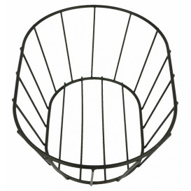 Cesta Oval en Aço Preto 216x140x76mm (1 Ud)