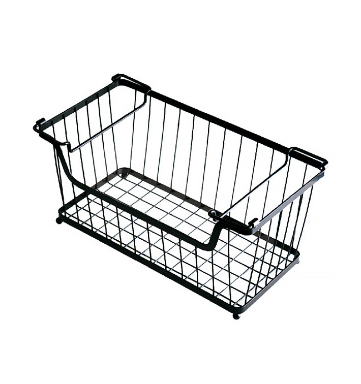 Cesta Empilhável com Asas Aço Preto 330x275x227mm (12 Uds) Cesta Empilhável com Asas Aço Preto 330x275x227mm (12 Uds)
