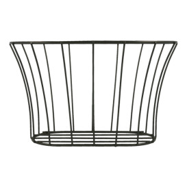 Cesta Oval en Aço Preto 210x127x127mm (1 Ud)