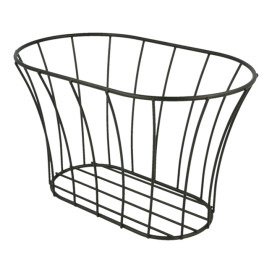 Cesta Oval en Aço Preto 210x127x127mm (12 Uds)