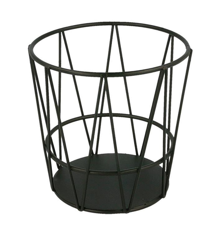 Cesta Redonda en Aço Preto Ø115x115mm (1 Ud) Cesta Redonda en Aço Preto Ø115x115mm (1 Ud)