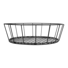 Cesta Redonda en Aço Nero Ø241x70mm (1 Ud)