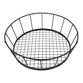 Cesta Redonda en Aço Nero Ø241x70mm (1 Ud)