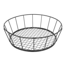 Cesta Redonda en Aço Nero Ø241x70mm (12 Uds)