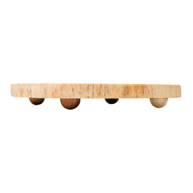 Bandeja Oval Apresentação Madeira 406x203x19mm (1 Ud)